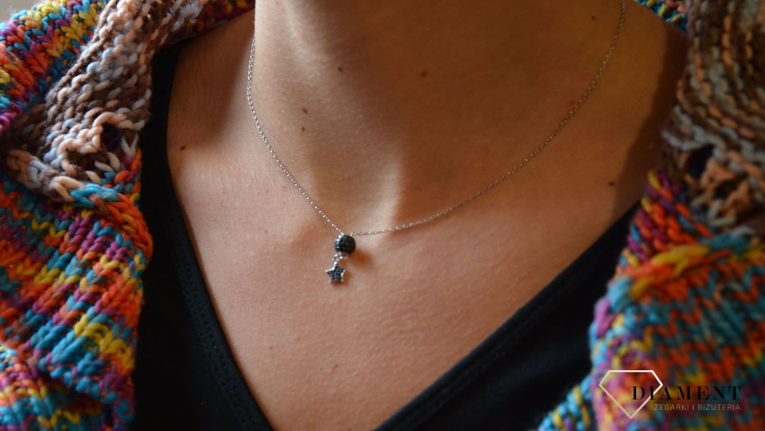 Celebrytka gwiazdka z kółeczkiem Dall'Acqua ✓Srebrne Celebrytki Damskie w Sklepie z Biżuterią.jpg